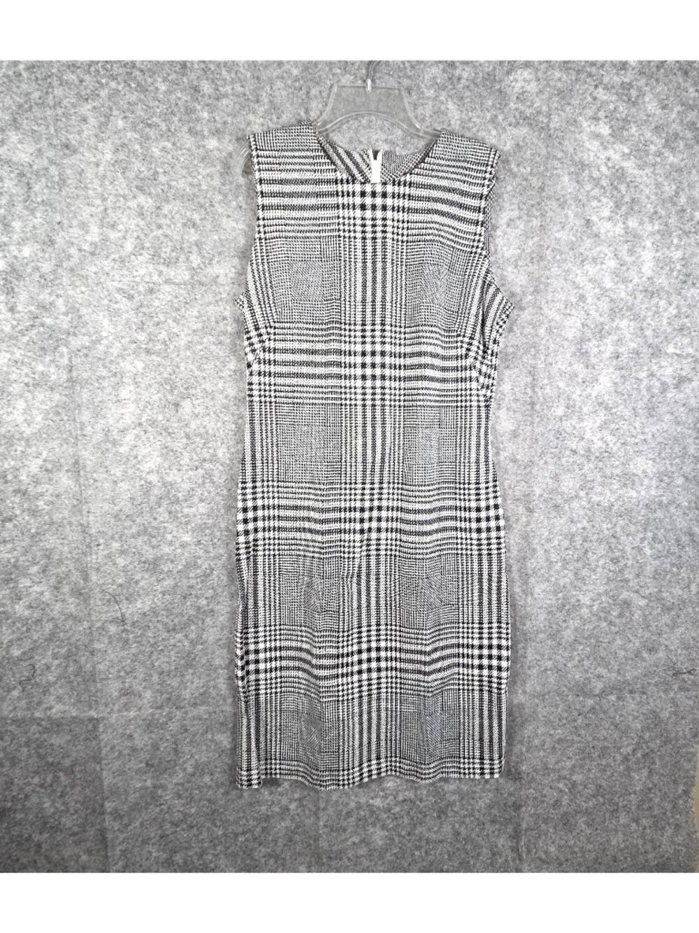 J. McLaughlin Women's Sleeveless Houndstooth Knee Length Dress Black/White Size